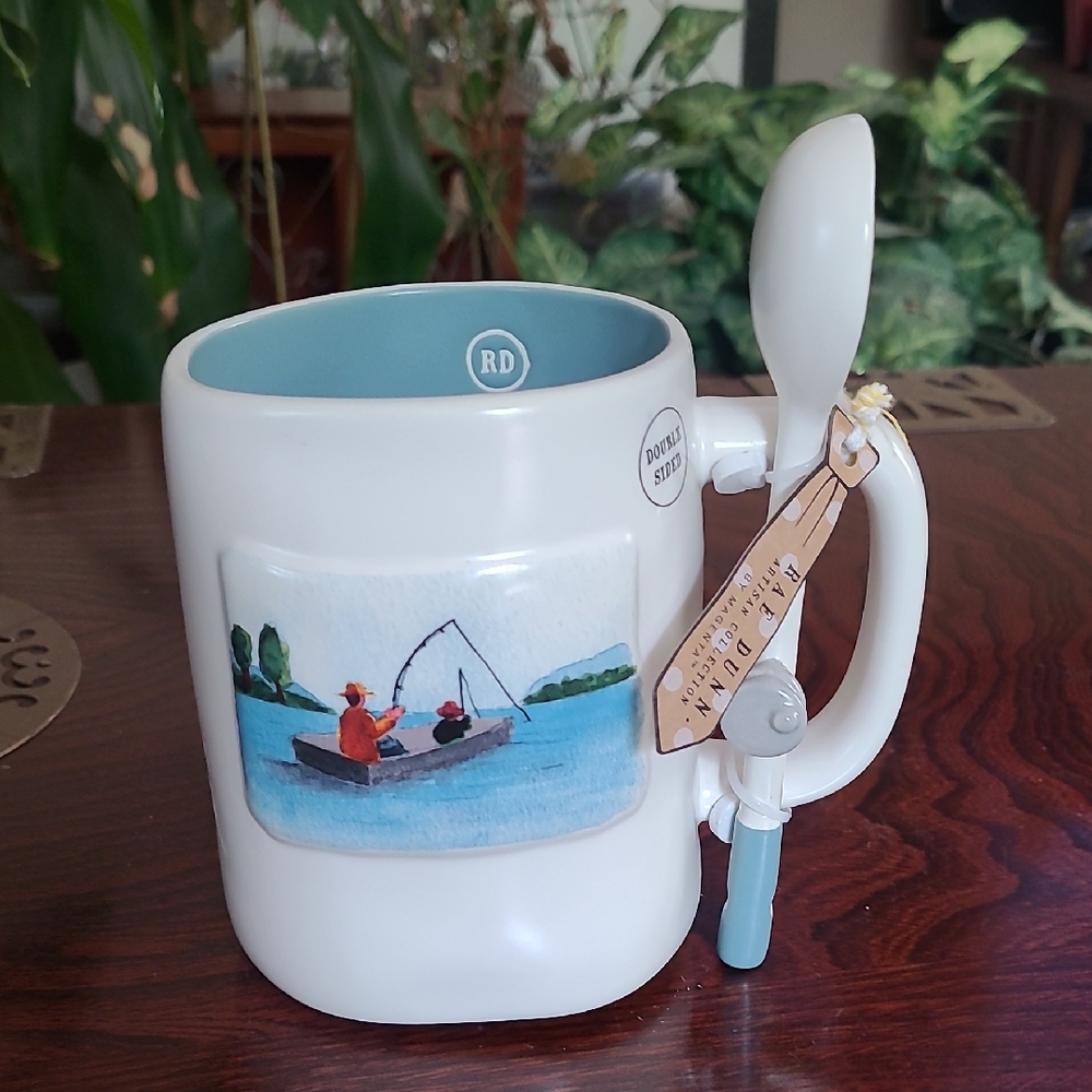 Rae Dunn Gone Fishing Mug with Spoon